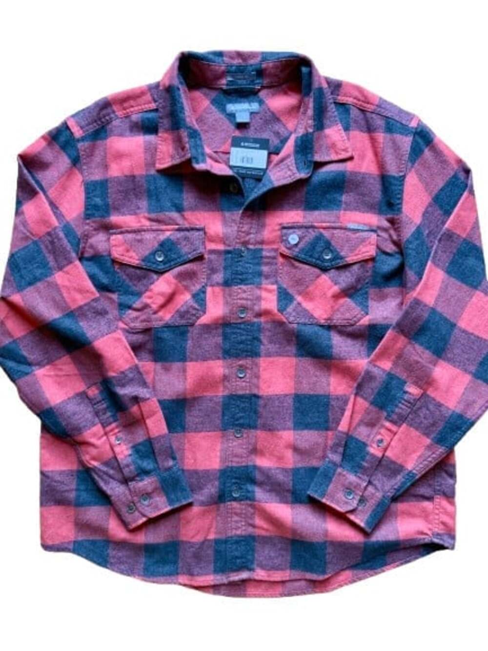 Eddie Bauer Flannel Shirt Mens XL Hemplify Red Long Sleeve Buffalo Plaid NWT!